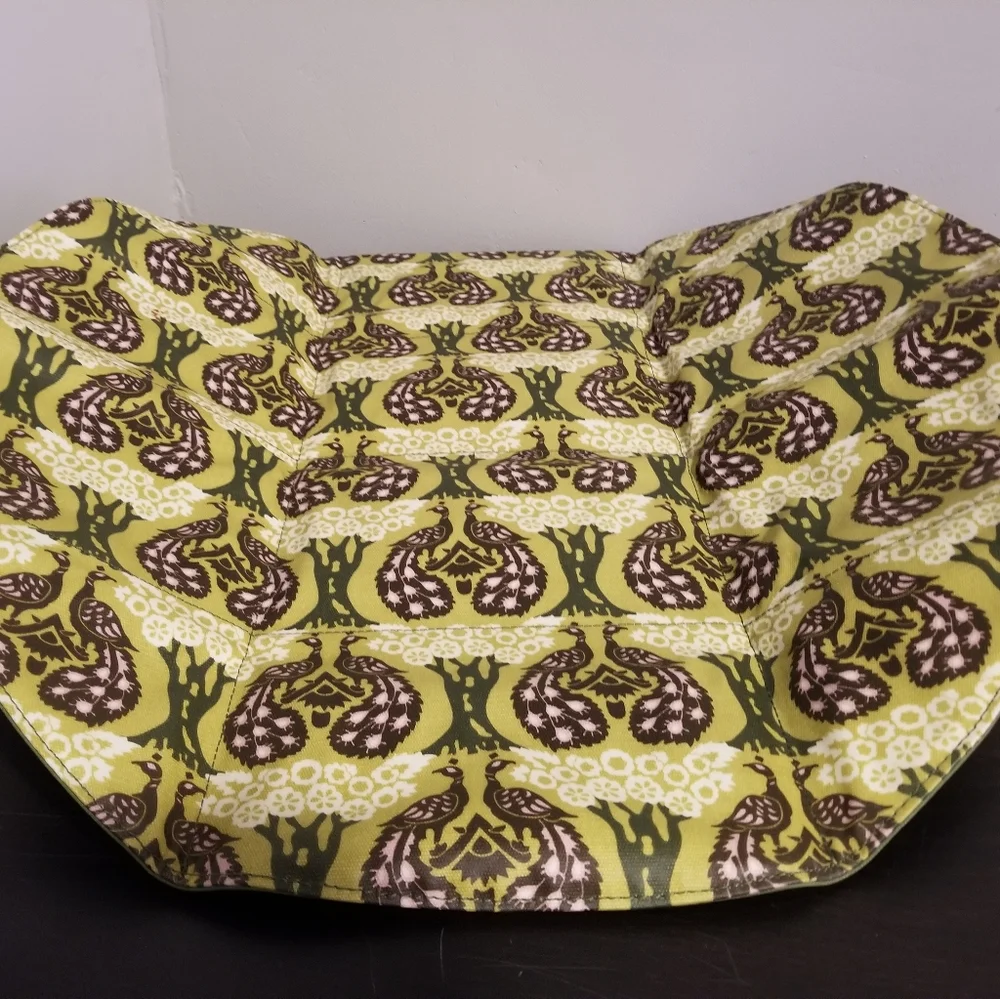 Petunia Pickle Bottom Green Purple Peacock Baby Diaper Bag Ornate Design New